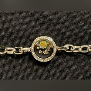 Origami Owl Bracelet W/Locket and flowers
